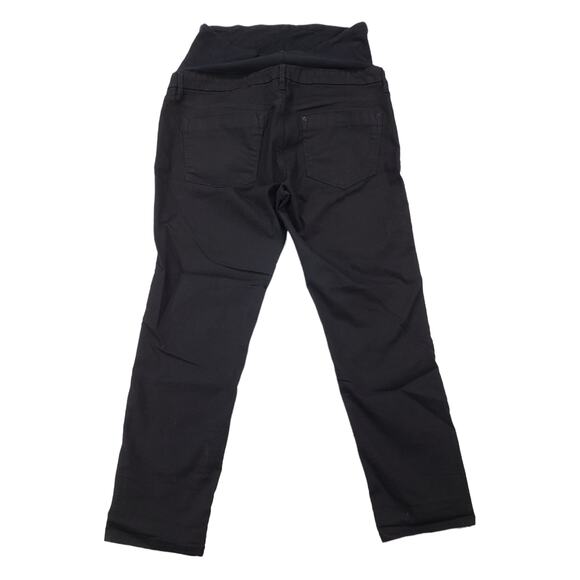 H&M &Denim Mama Ankle Jeans‎ 12 Womens Maternity Black High Rib Wide Waistband - Picture 1 of 10